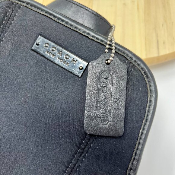 COACH  Vintage 1998 Black Neoprene Leather Small Backpack w/hangtag - Picture 8 of 13
